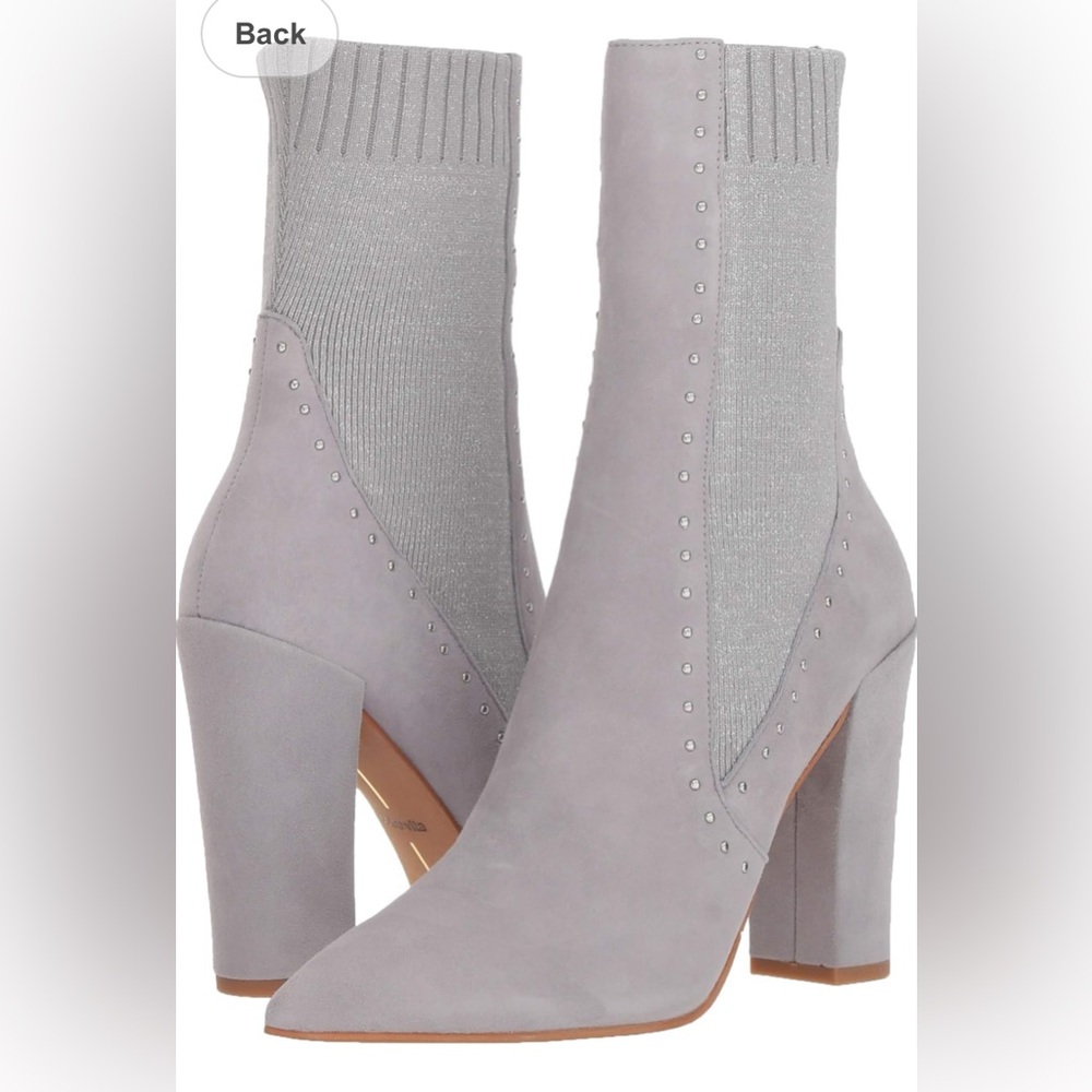 Dolce Vita Women's Echo Mid Calf Boots Silver Suede - Picture 5 of 5